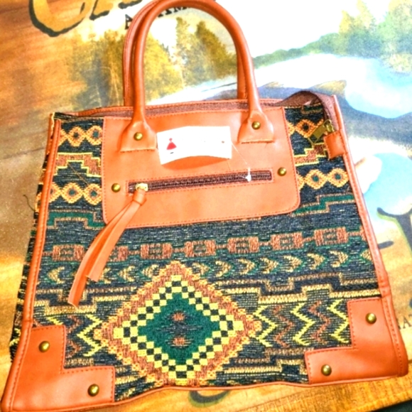 Red Dress Boutique Handbags - Aztex Sunrise Tote Handbag Red Dress Boutique